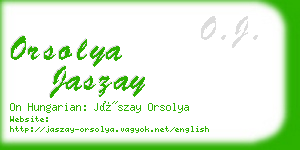 orsolya jaszay business card